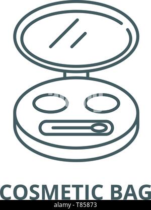 Kosmetiktasche vektor Symbol Leitung, lineare Konzept erläutern, Zeichen, Symbol Stock Vektor