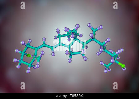 Calcifediol, molekulare Modell Stockfoto