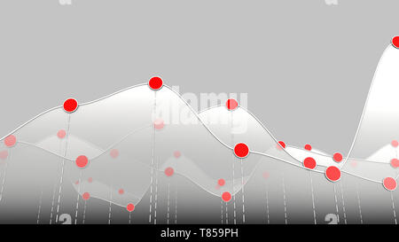 Liniendiagramme, Abbildung Stockfoto