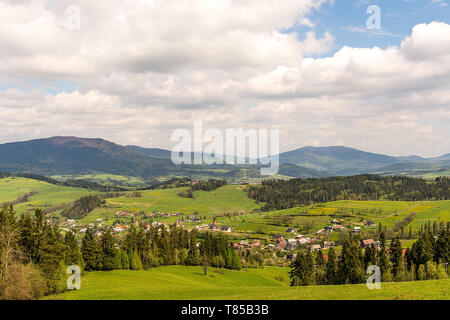 Berge Gorce in der Nähe von Rabka Zdroj (Polen) Stockfoto