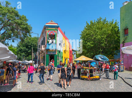 El Caminito, einem bunten Straße im Stadtteil La Boca in Buenos Aires, Argentinien Stockfoto