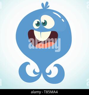 Cute cartoon Meer oder Ozean octopus Charakter. Vector Illustration. Wilde Tiere unter Wasser Abbildung Stock Vektor