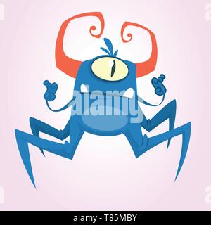 Cute cartoon Spinne Monster. Vector Illustration Stock Vektor