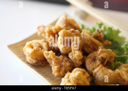 Frittierte Calamari frittierter Tintenfisch Stockfoto