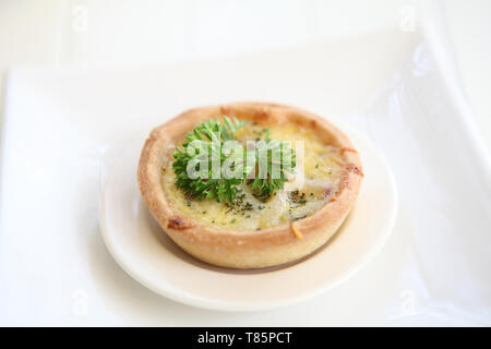 Spinat Quiche pie Stockfoto