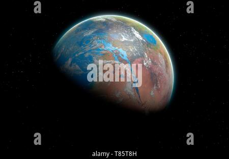 Alte Mars, Abbildung Stockfoto