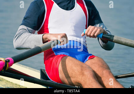 Man rudern Scull Stockfoto