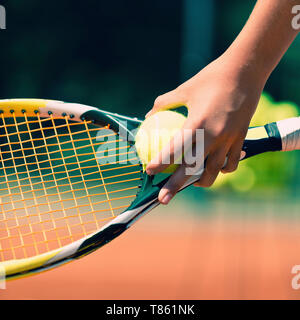 Tennis-Aufschlag Stockfoto