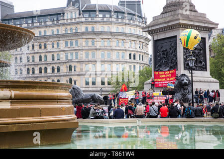 London, Großbritannien. Mai, 2019. Vertreter der Gewerkschaften und der Sozialistischen und Kommunistischen Parteien aus verschiedenen Ländern nehmen an der jährlichen Mai Tag Stockfoto