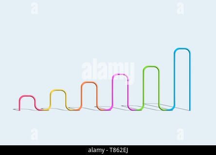 Aufsteigend Grafik, Illustration Stockfoto