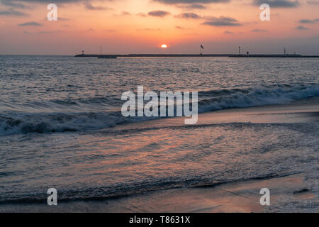 Einen Abend oder Morgen am Strand - sehr räumliche, sehr New Age Stockfoto