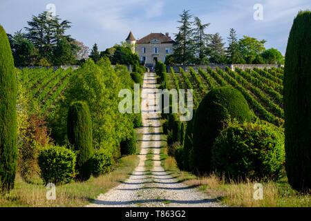 Frankreich, Quercy, Lot, Cahors Weinberge, Chateau de Chambert Stockfoto