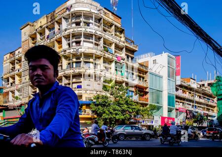 Kambodscha, Phnom Penh, 60er und 70er Jahre Architektur Stockfoto