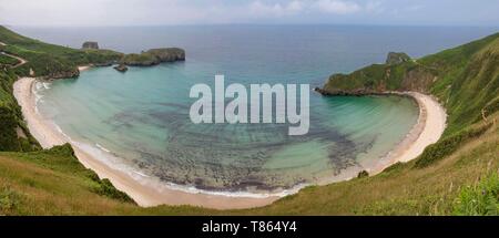 Spanien, Gemeinschaft von Asturien, Lena, in der Nähe von Llanes, Torimbia Strand Stockfoto