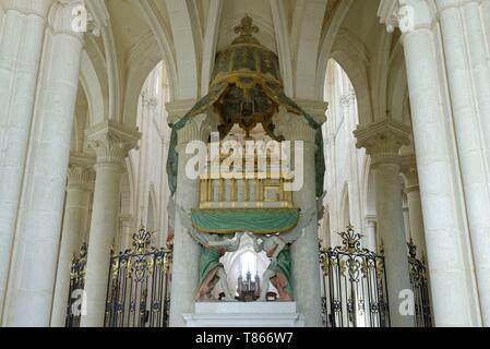 Frankreich, Yonne, Ligny-le-Châtel, der Zisterzienser Abtei von Pontigny, der Chor Stockfoto