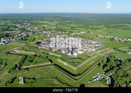 Frankreich, Ardennen, die Zitadelle von Rocroi von Vauban befestigt (Luftbild) Stockfoto