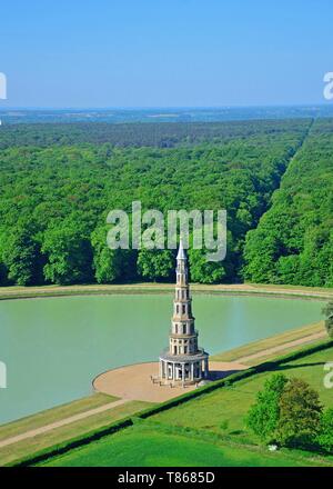 Frankreich, Indre et Loire, Amboise, Chanteloup, Pagode (Luftbild) Stockfoto