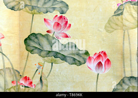 Chinesische Malerei Lotus Flower Stockfoto