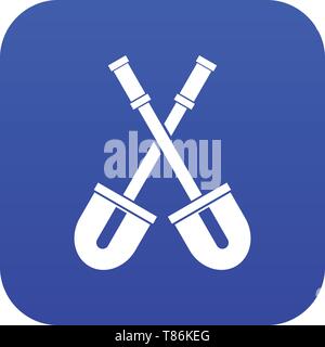 Schaufeln Symbol digital Blau Stock Vektor