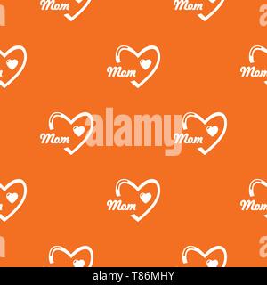 Muttertag Muster Vector Orange Stock Vektor