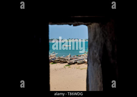 Blick von der Tür-of-No-Return, Cape Coast Castle, Ghana Stockfoto