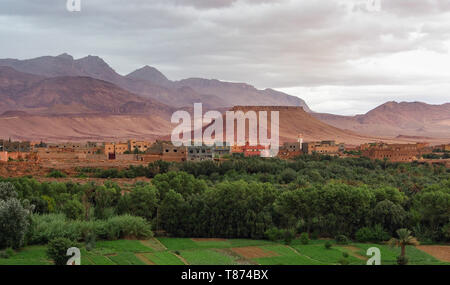 Landschaft der tausend Kasbahs Tal, Marokko in Afrika Stockfoto