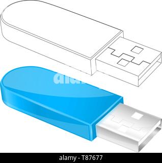USB-Flash-Laufwerk Stock Vektor
