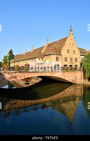 Frankreich, Bas Rhin, Straßburg, Altstadt zum Weltkulturerbe der UNESCO, Pont du Corbeau und Ancienne Douane Stockfoto