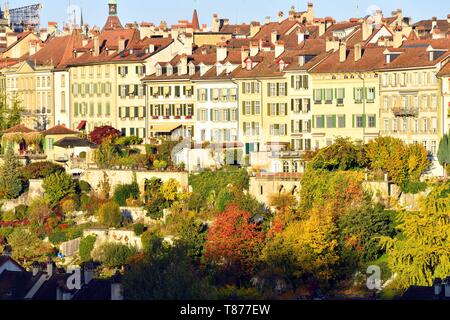 Schweiz, Kanton Bern, Bern, allgemeine Ansicht der Altstadt als Weltkulturerbe der UNESCO Stockfoto