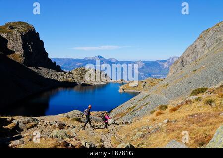 Frankreich, Isère, La Combe-de-Lancey, Crozet See Stockfoto