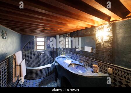 Marokko, Mittlerer Atlas, Fes, Kaiserstadt, Fès, Medina als Weltkulturerbe von der UNESCO, Riad La Cle De Fes aufgelistet Stockfoto