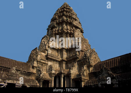 Zentrale Prasat der Tempel Angkor Wat, Kambodscha, Asien (UNESCO) Stockfoto