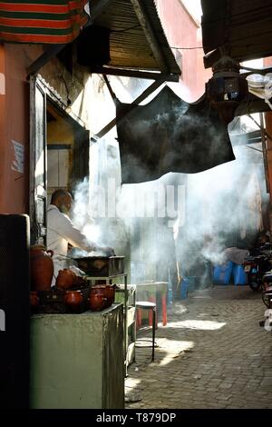 Kaiserstadt, Weltkulturerbe der UNESCO, Souks Medina, Marrakesch, Marokko, hoher Atlas Stockfoto