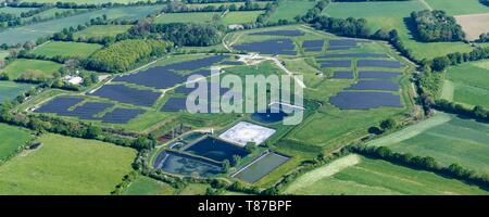 Frankreich, Vendee, La Roche sur Yon, Photovoltaikanlage (Luftbild) Stockfoto