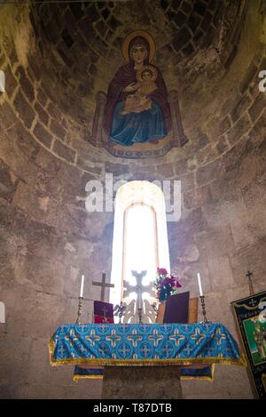 Armenien, Debed Canyon, Odzun, St. Astvatsatsin Kirche, 5. Jahrhundert, die legendäre Begräbnisstätte für die Windeln des Kindes Jesus Christus, Anbauteile innen Stockfoto