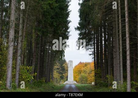 Frankreich, Maas, Argonne region, Esnes en Argone, der Cote 304 Kriegerdenkmal 1934 eingeweiht Stockfoto