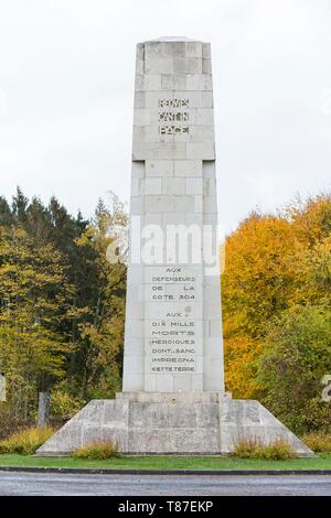 Frankreich, Maas, Argonne region, Esnes en Argone, der Cote 304 Kriegerdenkmal 1934 eingeweiht Stockfoto