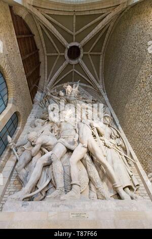 Frankreich, Cote d'Or, kulturellen Landschaft des Burgund Klimas als Weltkulturerbe von der UNESCO, Dijon, Rude Museum im ehemaligen Saint Etienne de Dijon Kirche aufgeführt, Skulptur namens Le Abfahrt des Volontaires de 1792 auch als La Marseillaise de l'Arc de Triomphe de l'Etoile de Paris Stockfoto