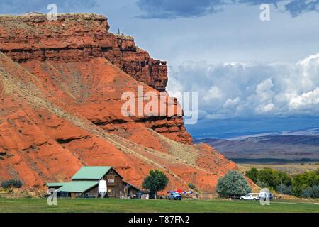 Usa, Wyoming, Canyon auf der Autobahn 16 in der Nähe von zehn Schlafen Stockfoto