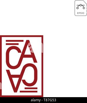 Erste AC, CA, A, C-Logo template Vector Illustration Stock Vektor