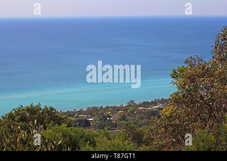 Murrays lookout Arthurs Seat Scenic Road, in Arthurs Seat State Park Victoria, Australien bieten einen hervorragenden Blick auf die Bucht Stockfoto