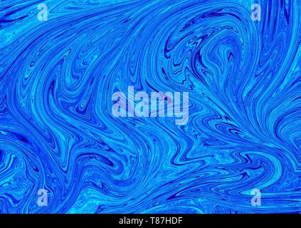 Abstrakte flüssige Textur oder Hintergrund mit mehreren Farben gemischt. Stockfoto