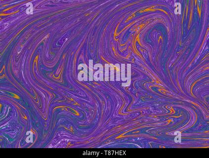Abstrakte flüssige Textur oder Hintergrund mit mehreren Farben gemischt. Stockfoto