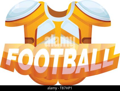 American football Schutzausrüstung Logo. Cartoon des American Football Schutzausrüstung vektor Logo für Web Design auf weißem Hintergrund Stock Vektor