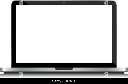 Modernen Laptop-PC mit LCD-Bildschirm leer - Abbildung Stock Vektor
