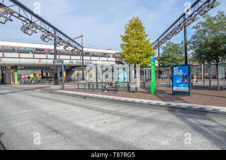 Bahnhof Almere Buiten Niederlande 2018 Stockfoto