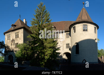 Altes Schloss in Meersburg, Deutschland, die älteste bewohnte Burg im Land Stockfoto