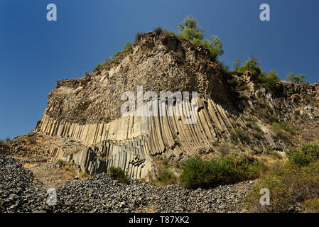 "Sinfonie der Steine "geologische Felsen Basaltsäulen in der Schlucht in der Nähe von Garni, Armenien. Stockfoto