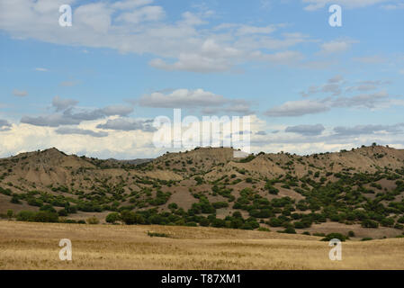 Nationalpark Vashlovani die trockensten Wüsten in Georgien. Panoramablick auf Berge und Schluchten in kachetien Georgien. Stockfoto