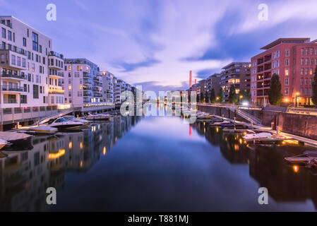 Frankfurt am Main Deutschland, West Harbour Tower Stockfoto